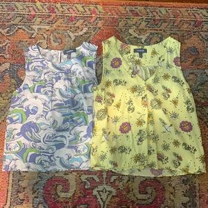 Lot of 2 ModCloth sleeveless blouses